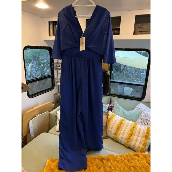 Top Dress Brand Pants - Women's Top Dress Brand Blue Jumpsuit Size 2